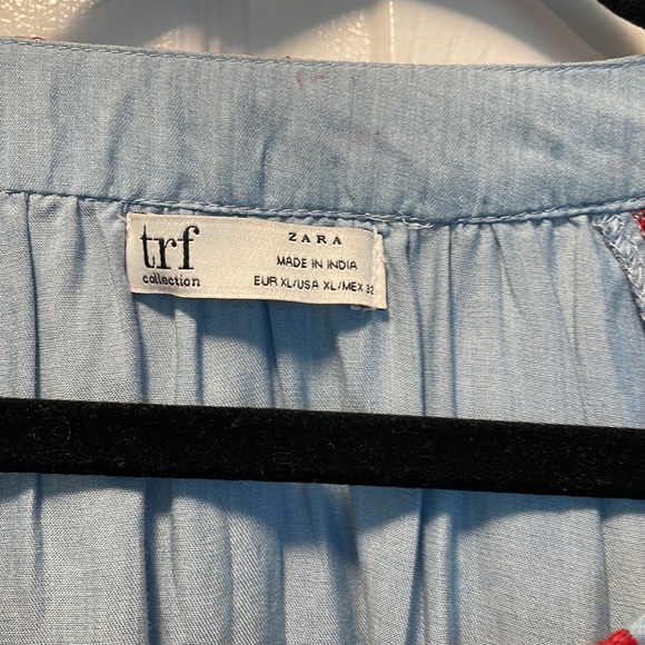 Zara blue long sleeve blouse. Size XL US - Picture 3 of 3